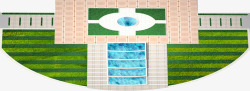 户外场地建筑平面素材