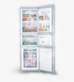 家电冰箱敞开素材
