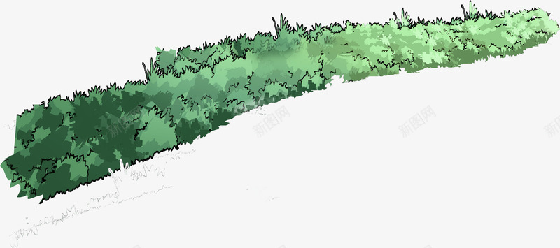 手绘绿色公园植物草丛png免抠素材_88icon https://88icon.com 公园 植物 绿色 草丛