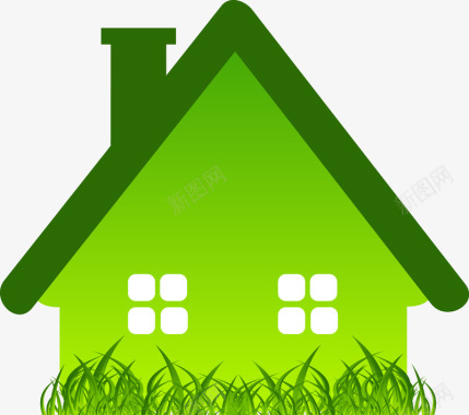 绿色环保房子图标图标