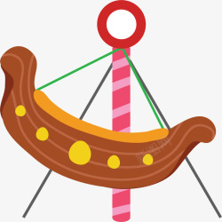 儿童节游乐园海盗船素材