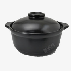纯色黑色炖锅素材