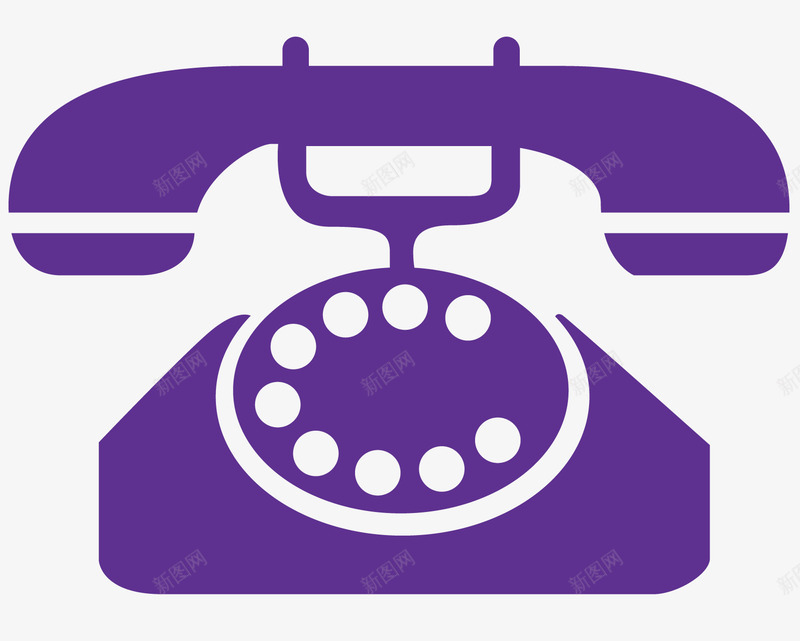 紫色电话机png免抠素材_88icon https://88icon.com 电话 电话机 矢量素材 紫色 紫色电话 老式电话