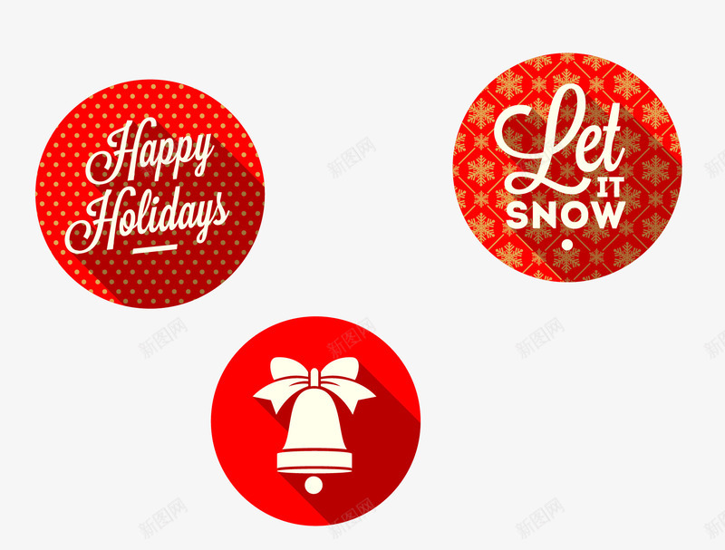 精美圣诞节标签png免抠素材_88icon https://88icon.com 圣诞节标签 圣诞节艺术字 精美圣诞节圆形标签 红色 铃铛 雪