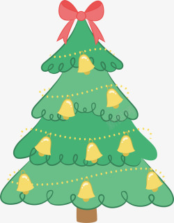 金色铃铛圣诞树素材