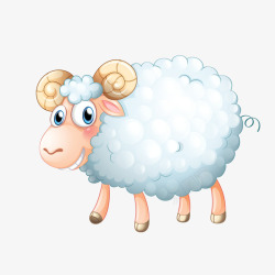 卡通可爱的绵羊动物素材