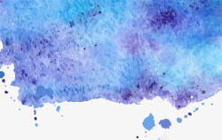 蓝色斑斓水彩颜料素材