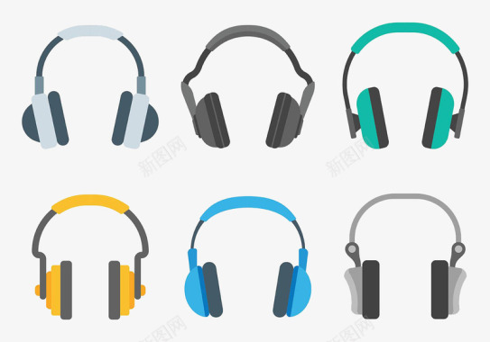 多色混合图标多色游戏耳机装饰图图标图标