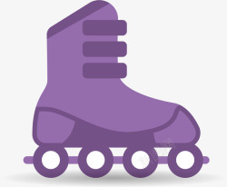竞技轮滑鞋紫色纯色轮滑鞋高清图片