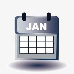 日历一月矢量图素材