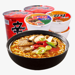 韩国美味方便面素材