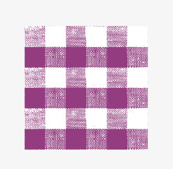 白紫色格子布料装饰素材