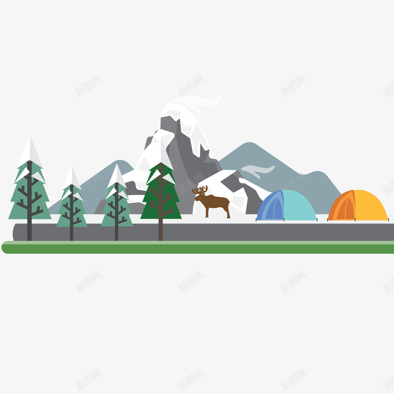 卡通扁平化郊区的风景矢量图ai免抠素材_88icon https://88icon.com 卡通 户外 扁平化 郊区 野外 风景 矢量图