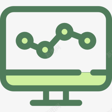 台式电脑显示器统计图标图标