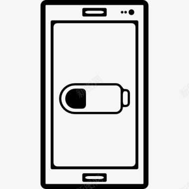 电池手机屏幕上的电池状态标志图标图标