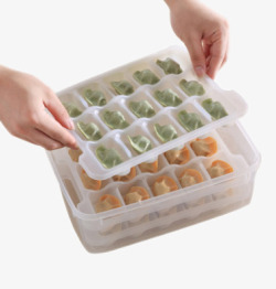 水饺盒冰箱防串味保鲜盒素材