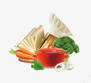 食物材料png免抠素材_88icon https://88icon.com 一口锅 一本书 厨师帽 厨房 水果 矢量素材 美食 胡萝卜西兰花 蔬菜 青菜 食物 餐饮