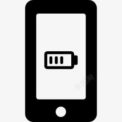 身份象征手机屏幕上的电池状态标志图标高清图片