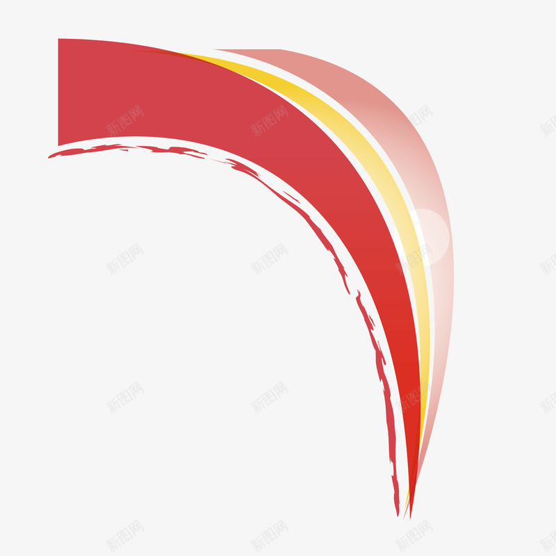 红色流线彩带飘带矢量图ai免抠素材_88icon https://88icon.com 动态飘带 奥运彩带 彩带 流线 矢量图 红色 飘带