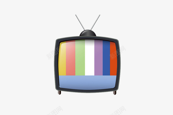 彩色电视图标图标