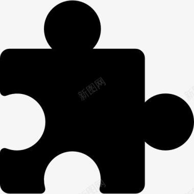 形状和符号黑块拼图形状图标图标