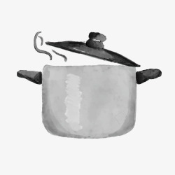 水彩绘锅具素材