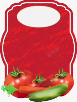 果蔬红色手写板矢量图素材