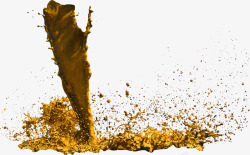 黄色简约液体颜料效果元素素材