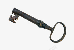 黑色古老的钥匙古代器物实物素材