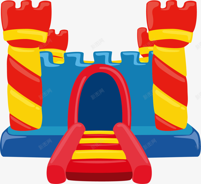 彩色立体充气城堡png免抠素材_88icon https://88icon.com 6月1号 儿童节 充气城堡 六一节 游乐设施 玩耍 童趣