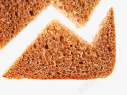 W形状的土司面包特写素材