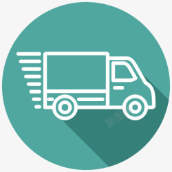 快速下卡送货快速交货卡车速度运输运输卡图标高清图片