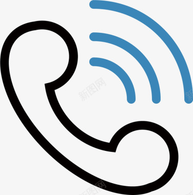 标识logo设计线性来电电话图标矢量图图标