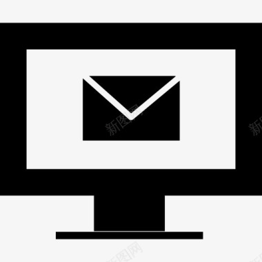 电子邮件电脑的电子邮件在屏幕界面符号图标图标