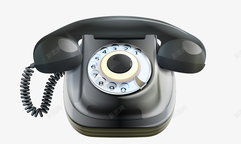 老式拨号电话机png免抠素材_88icon https://88icon.com 听筒 复古 灰色 电话机 老式