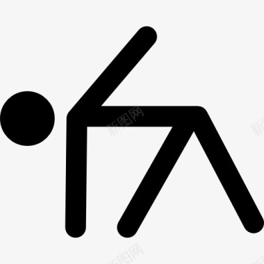 体操运动员侧屈图标图标