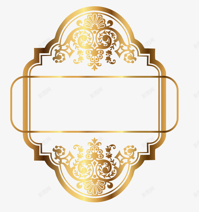 古典装饰框架png免抠素材_88icon https://88icon.com 免抠图片 古典框架 装饰图案 金色框架