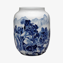 青色古董花瓶素材