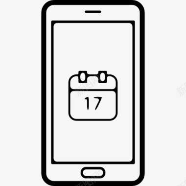 17手机屏幕的日历页17天图标图标
