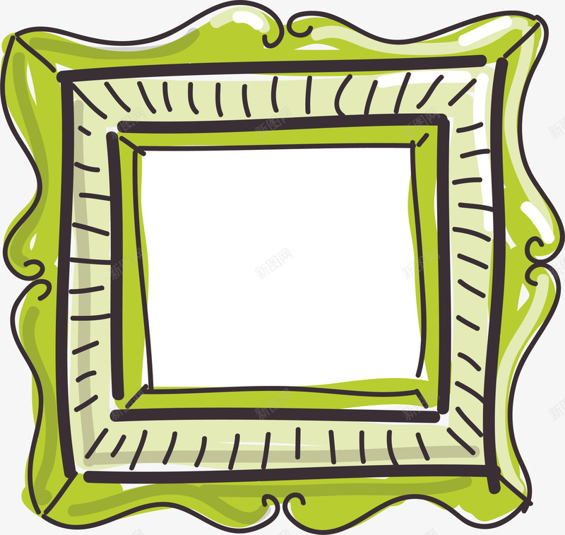 绿色卡通画框png免抠素材_88icon https://88icon.com 免抠PNG 卡通 框架 画框 绿色 边框纹理