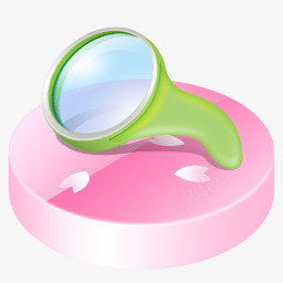 粉色可爱系统桌面镜子图标图标