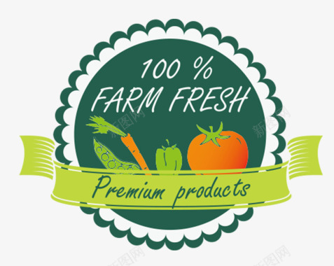 农场新鲜农场蔬菜圆形图标图标