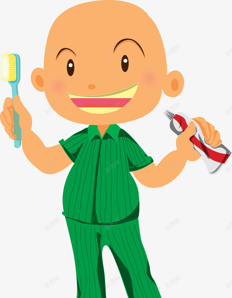 卡通儿童节刷牙男孩png免抠素材_88icon https://88icon.com 6月1号 儿童节 六一节 刷牙男孩 玩耍 童趣 绿衣男生