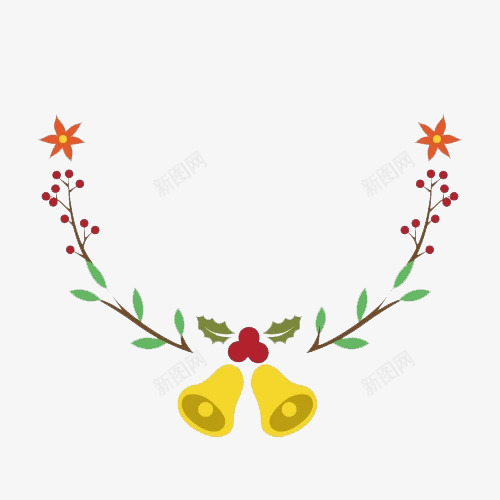小清晰简约花朵装饰png免抠素材_88icon https://88icon.com 卡通手绘 叶子 圣诞装饰 植物 水彩 铃铛