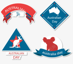 考拉矢量图彩带澳大利亚海报高清图片