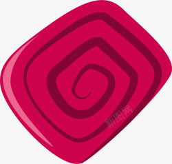 手绘红色漩涡圆圈素材