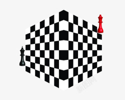 黑白象棋格素材