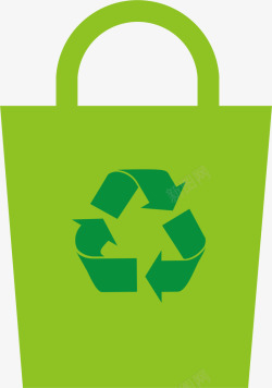 购物环境绿色扁平循环购物袋高清图片