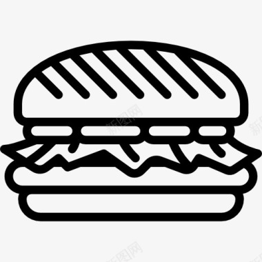汉堡快餐汉堡图标图标