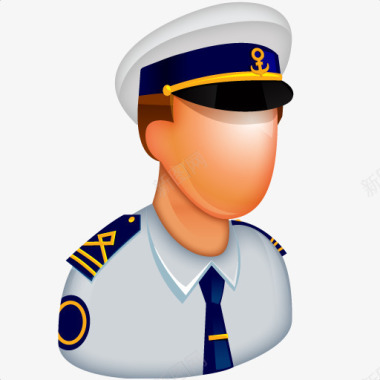 大图免抠帽队长人类男性男人警官海免费大图标图标